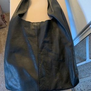 Genuine Leather Slouchy Shoulder Purse